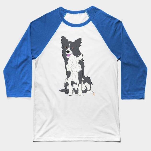 Border Collie Baseball T-Shirt by AMCArts